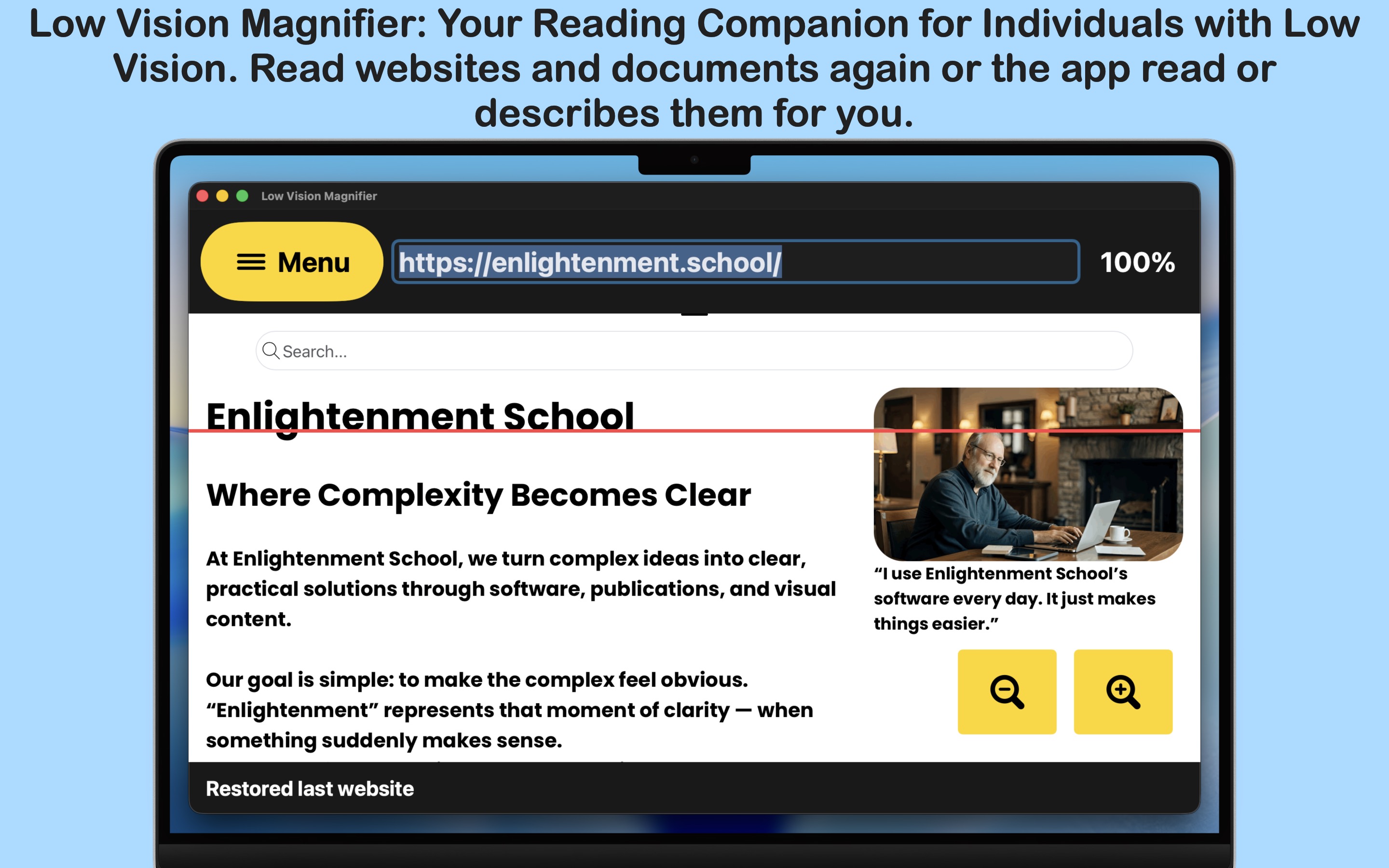 Low Vision Magnifier